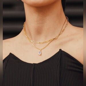 NWT 14K Gold Plated Layered Necklace for Women